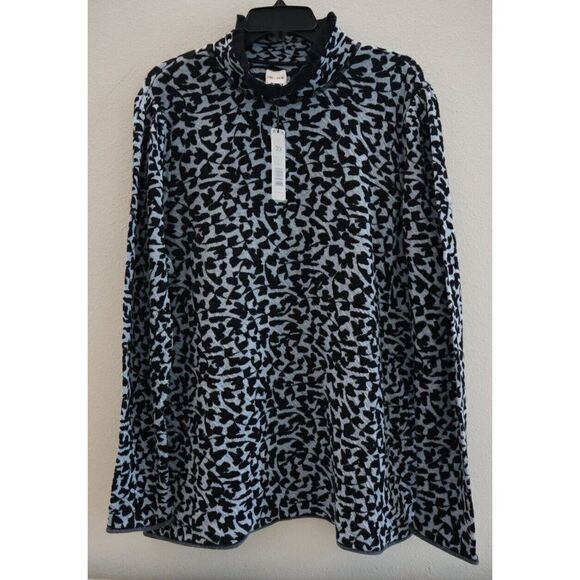 Nic+Zoe Women Plus Sz 2XL Black Multi Climbing Vines Mock Turtleneck Sweater $13 - Picture 1 of 10